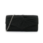 Pleated lace women's bag, solid color Clutch handbag
