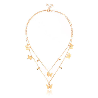 Butterfly Pendant Clavicle Chain Necklace