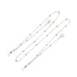 Pearl Tassel Long Glasses Metal Round Bead Chain Face