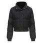 Autumn and winter women's short long-sleeved turtleneck warm jacket