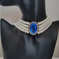 French Elegant Retro Multi Row Pearl Choker Necklace