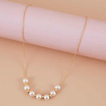 Thin Chain Pearl Necklace