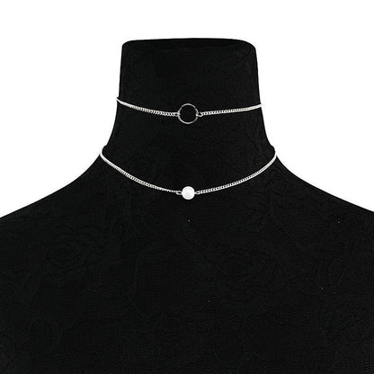 Chain Circle Pendant Necklace