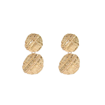 Metallic Chunky Round Earrings