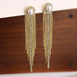 Women's Sier Needle Light Luxury Tassel Banquet Earrings