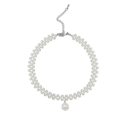 Sense Rhinestone Pearl Woven Elegant Fashionable Beaded Necklaces