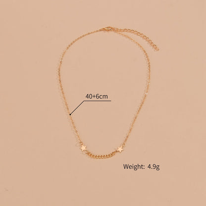 Stars Pendant with Chain Choker Necklace