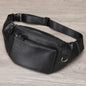 Men's First Layer Cowhide Messenger Chest Bag