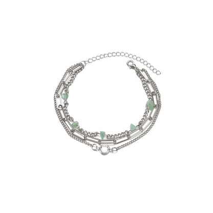 Multi-Layered Nature Stone Anklet Jewelry