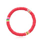 Polymer Clay Rainbow Stretch Bracelet