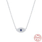 Sterling Sier Classic Style Blue Eyes Necklaces