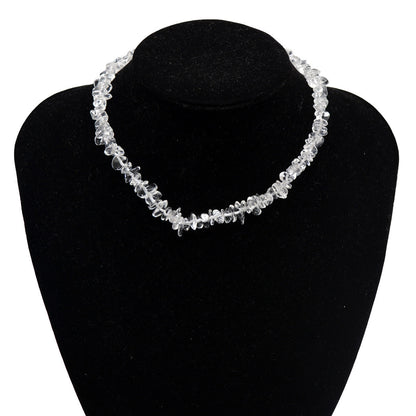 Irregular Natural Crystal Stone Beads Necklace