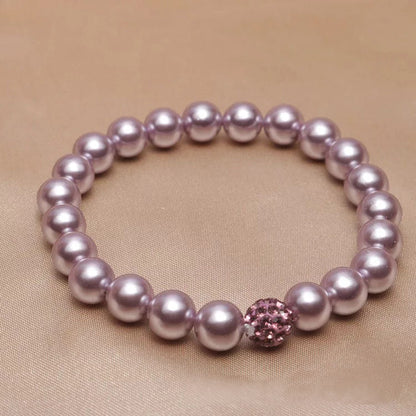 Simple Elegant Round Beads Shell Pearl Beads Bracelets