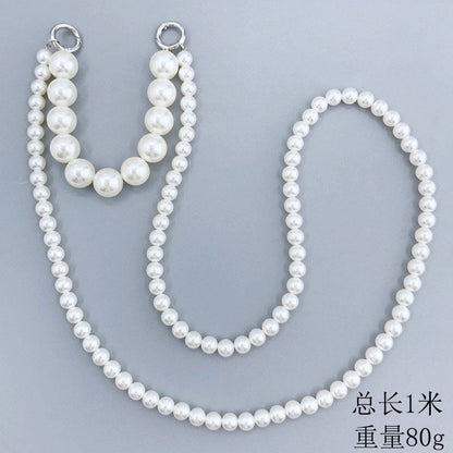 Phone Lanyard Long Crossbody Necklace Chain Pearl Straps Keychain