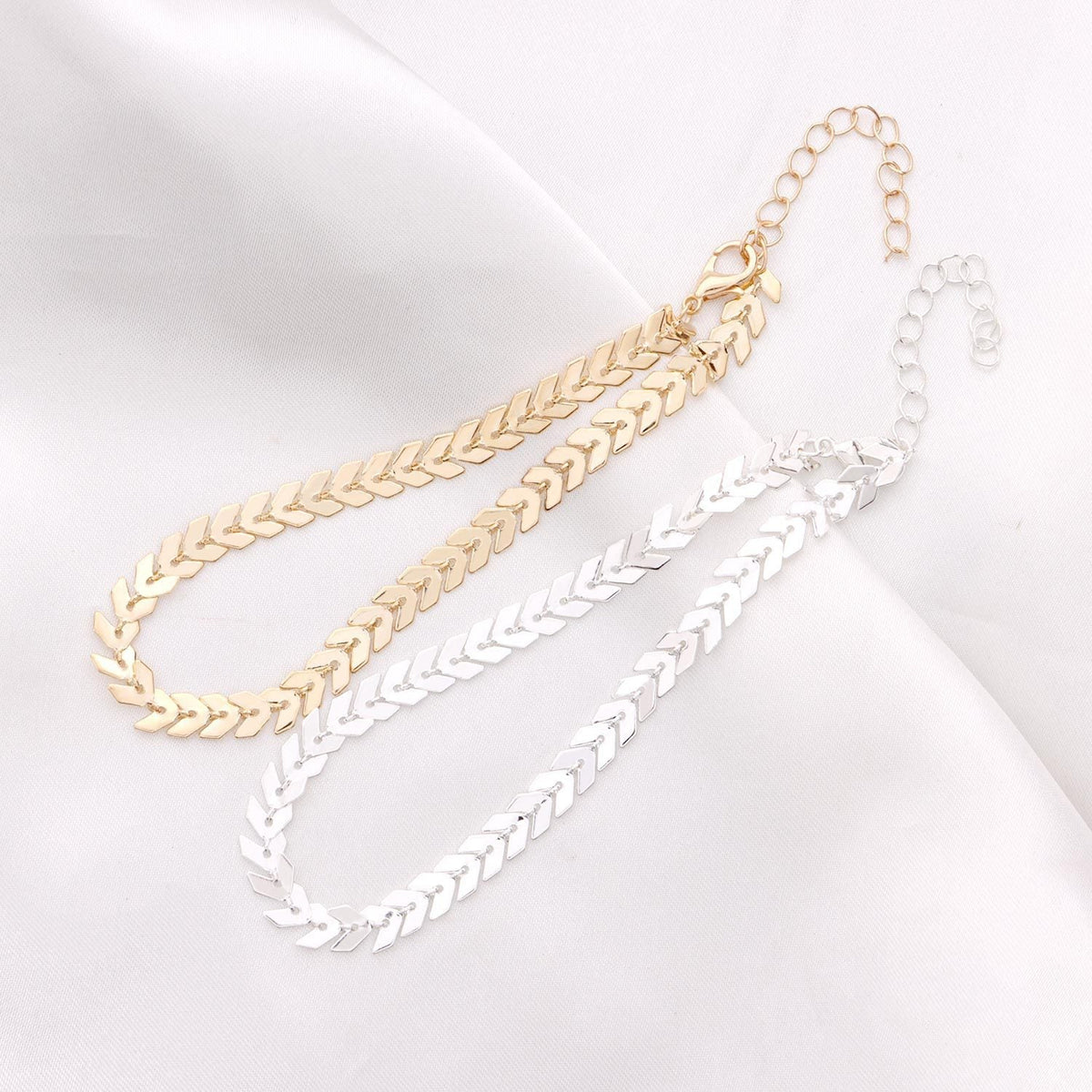 Leaf Arrow Chain Beach Anklet Jewelry