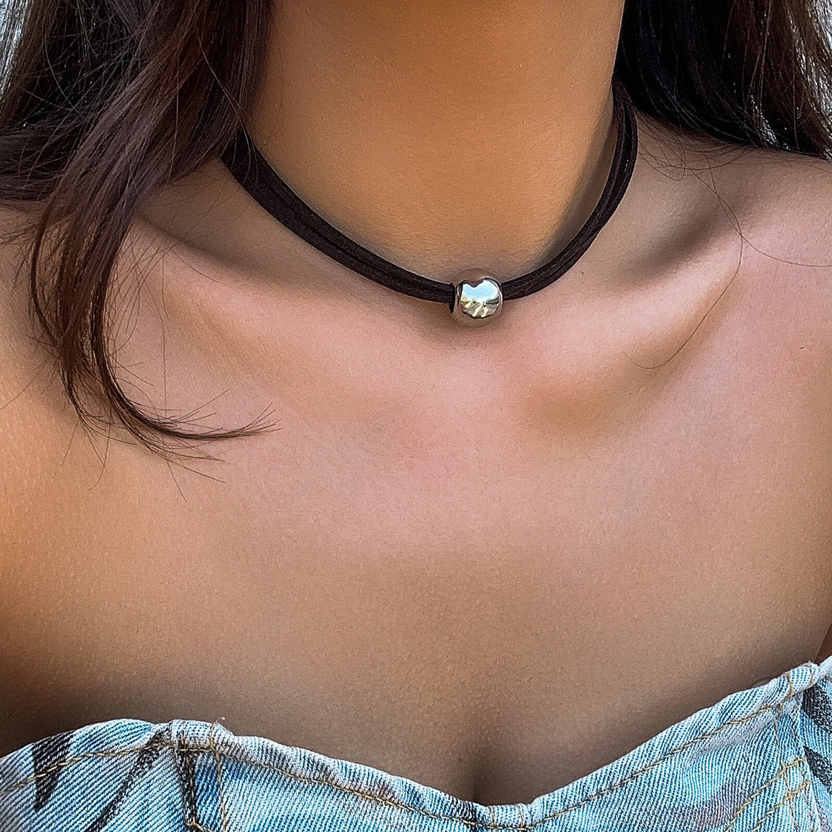 short bead string jewelry necklace