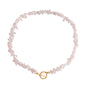 Natural Gravel Gemstone OT Buckle Necklace