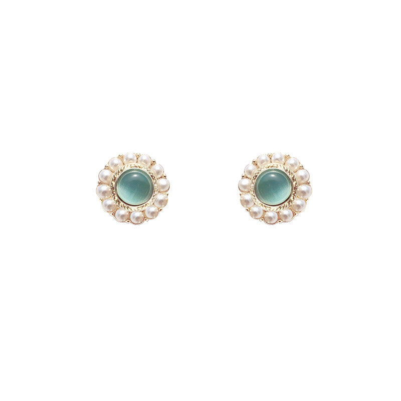 Baroque Pearl Opals Flowers Earrings