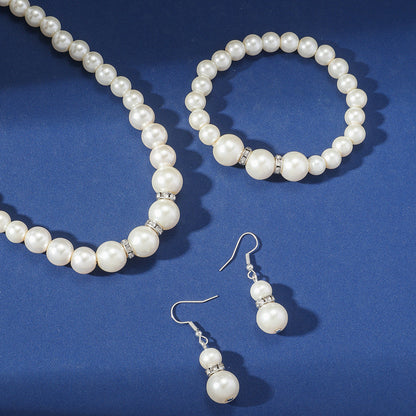 Vintage Pearl Wedding Bridal Jewelry Set