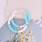 Bohemian Handmade Mix Color Plymer Clay Hoop Earrings
