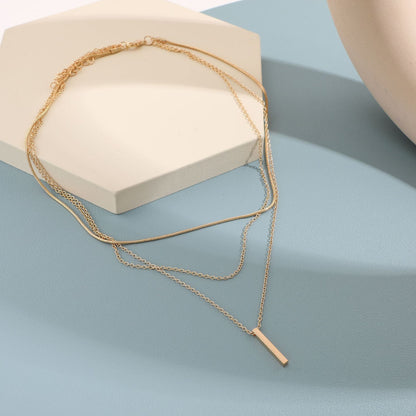 Bohemian Necklace Multi Layered Related Clavicle Chain Necklace