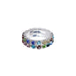 Elastic Full Diamond Shiny Fashion Simple Twin Colorful Rings