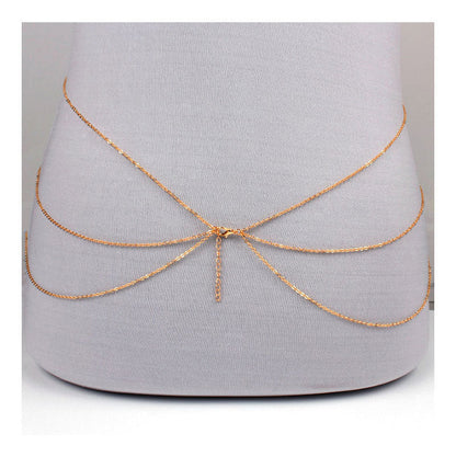 Sexy Geometric Multilayer Tassel Body Chain