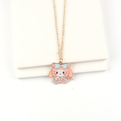 Cute Cartoon Simple Clow Oil Dripping Necklaces