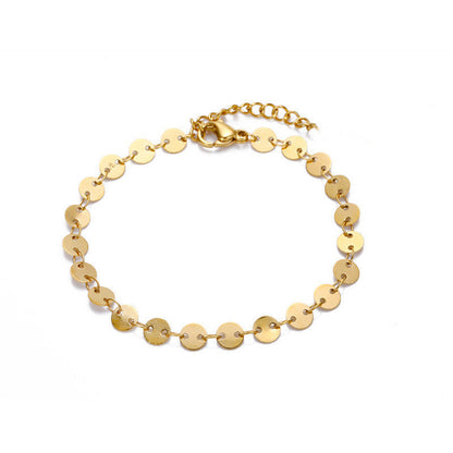 Double Layer Round Sequins Anklet Jewelry