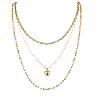 Multi Layer Heart Necklace for Women