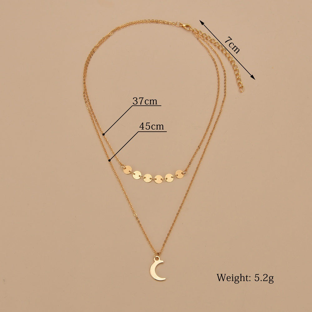 Crescent Moon Stars Necklaces for Women