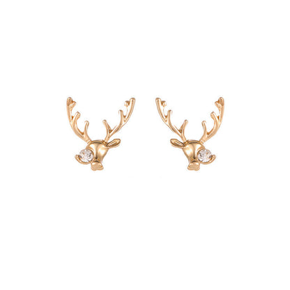 Christmas Rhinestone Elk Earring