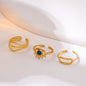 Golden Stainless Steel O-shaped Ring Suit
