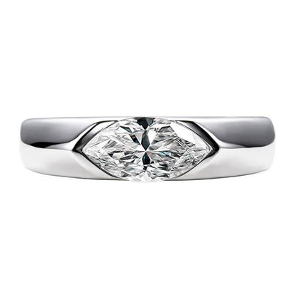 S925 18k Marquise Moissanite Wedding Engagement Ring, 5*10mm 1ct VVS D-Gragde Certified