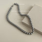 Gray Pearl Necklace Wedding Pearl Necklace for Brides