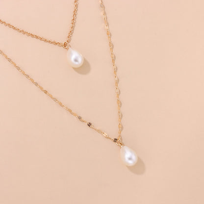 Water Drop Pearl Pendant Necklace