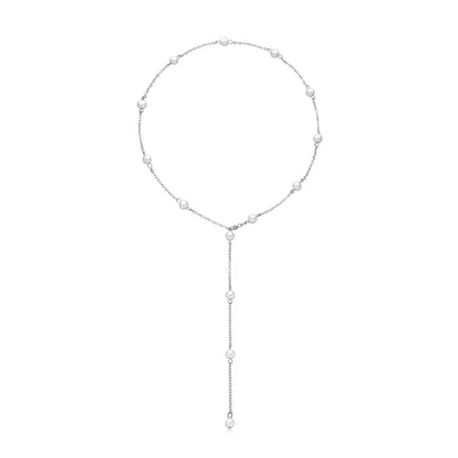 Pearl Chain Tassel Necklace