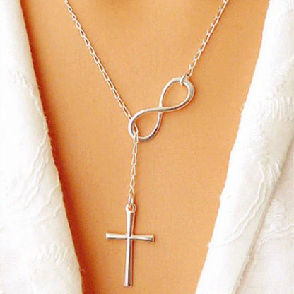 Lucky Infinity Cross Necklace Jewelry