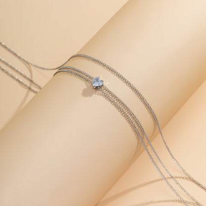 Vintage Shiny Rhinestone Heart Shaped Body Chain