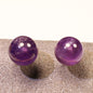 Natural Agate Stud Earrings Simple Round Bead Earrings