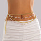 Bestone Rhinestone Chain Waist Multi-layer Body Chain