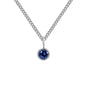 Stainless Steel Necklace With Diamond Birthstone Pendant