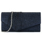 Flash material wrinkle zipper bag cover handbag