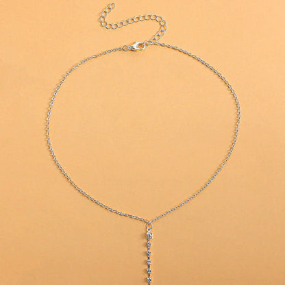 Bra Chain Sexy Cross Rhinestone Body Chain