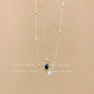 Titanium steel pearl clavicle necklace