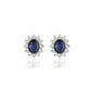 Sapphire Sunflower Necklace and Earring Set