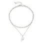 Double-Layer Pearl Chain Necklace