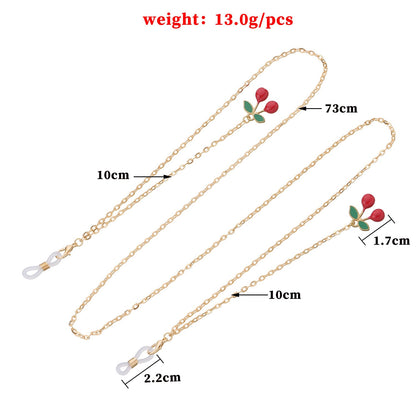 Sweet Cherry Fruit Pendant Glasses Chain