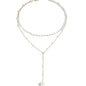 New Pearl Necklace Tassel Layered Necklace