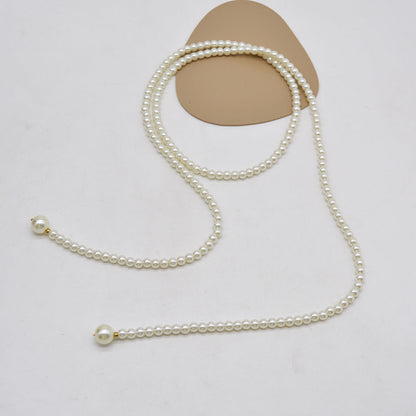 Long Multi-layer Pearl Sweater Chain Necklace